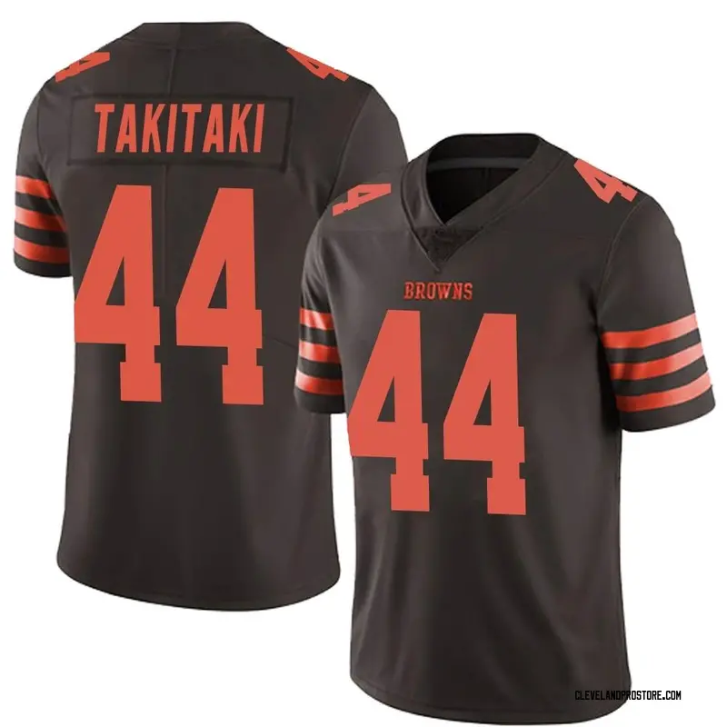 Men's Sione Takitaki Cleveland Browns Color Rush Jersey - Brown Limited