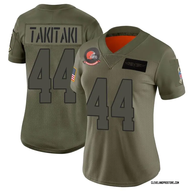 Women's Sione Takitaki Cleveland Browns 2019 Salute to Service Jersey - Camo Limited