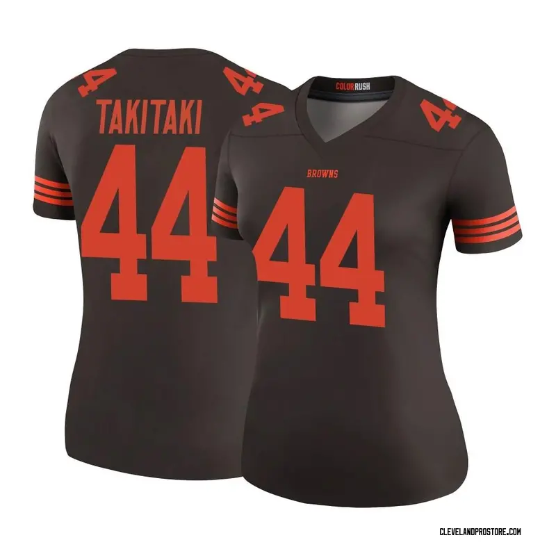 Women's Sione Takitaki Cleveland Browns Color Rush Jersey - Brown Legend