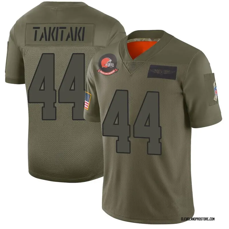Youth Sione Takitaki Cleveland Browns 2019 Salute to Service Jersey - Camo Limited